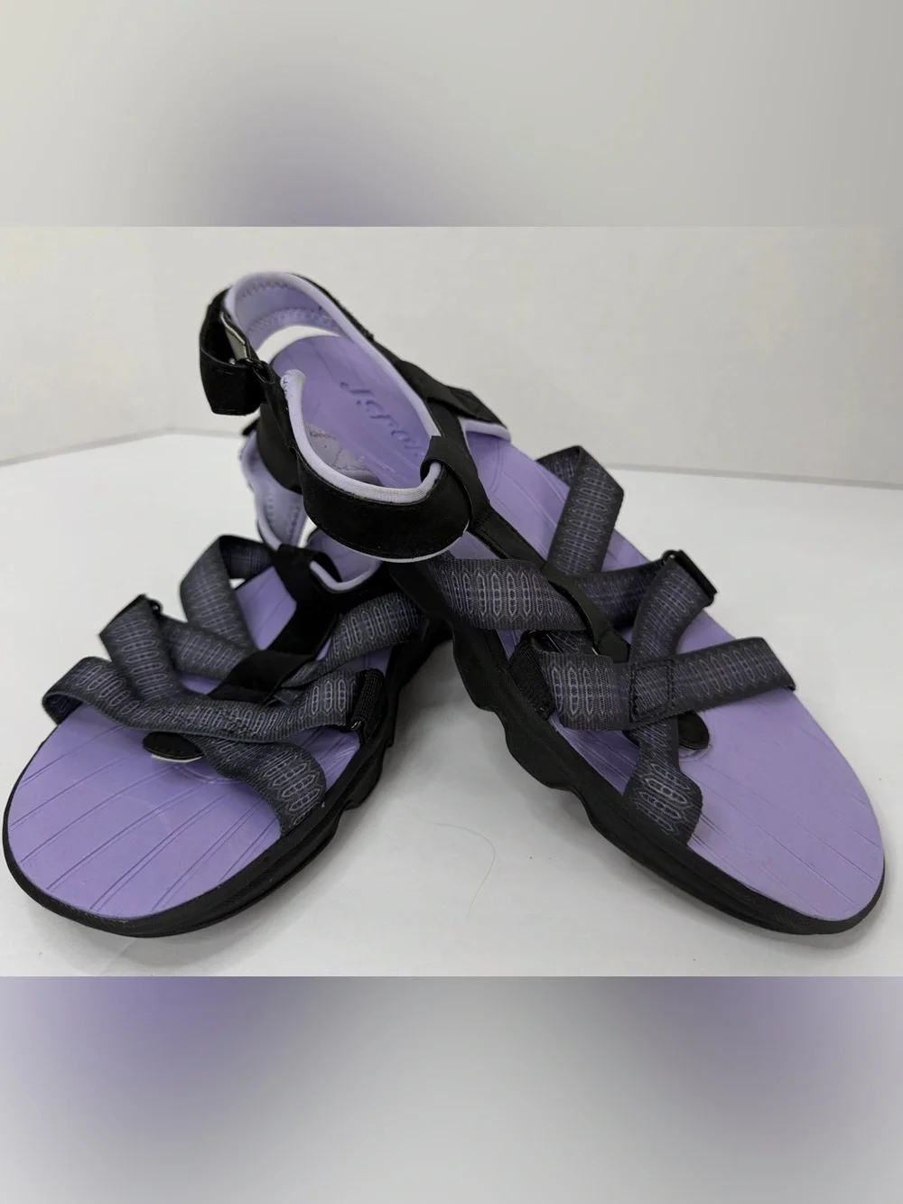 JSport Trail Walking Sandals Purple Black Outdoor Comfort Size 8